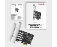 Axagon PCEU-43RS PCIE KONTROLER 4X SUPERSPEED USB - 1211973 - zdjęcie 5